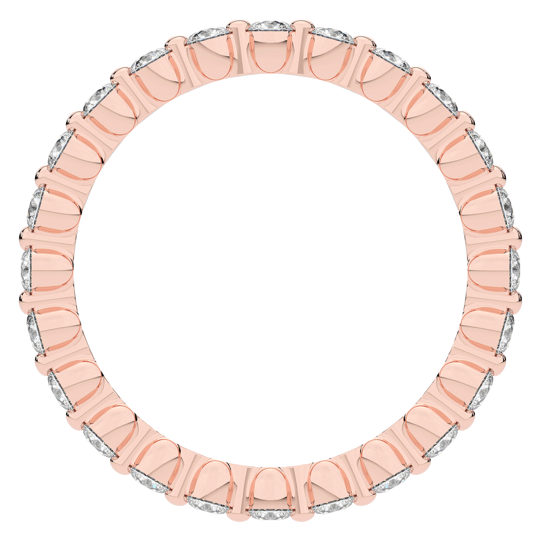 0.70CT.TW ROUND LAB DIAMOND SHARED PRONG ETERNITY WEDDING BAND - Nazarelle