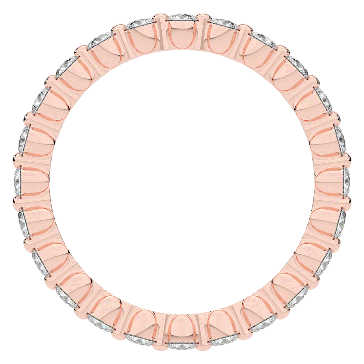 0.70CT.TW ROUND LAB DIAMOND SHARED PRONG ETERNITY WEDDING BAND - Nazarelle