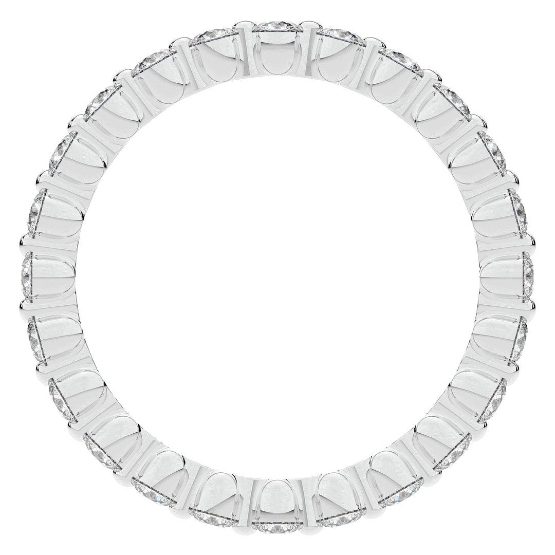 0.70CT.TW ROUND LAB DIAMOND SHARED PRONG ETERNITY WEDDING BAND - Nazarelle