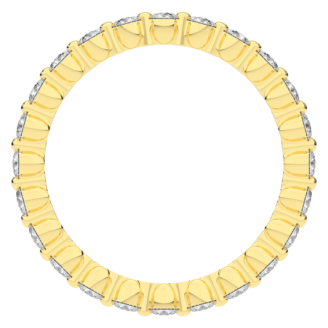 0.70CT.TW ROUND LAB DIAMOND SHARED PRONG ETERNITY WEDDING BAND - Nazarelle