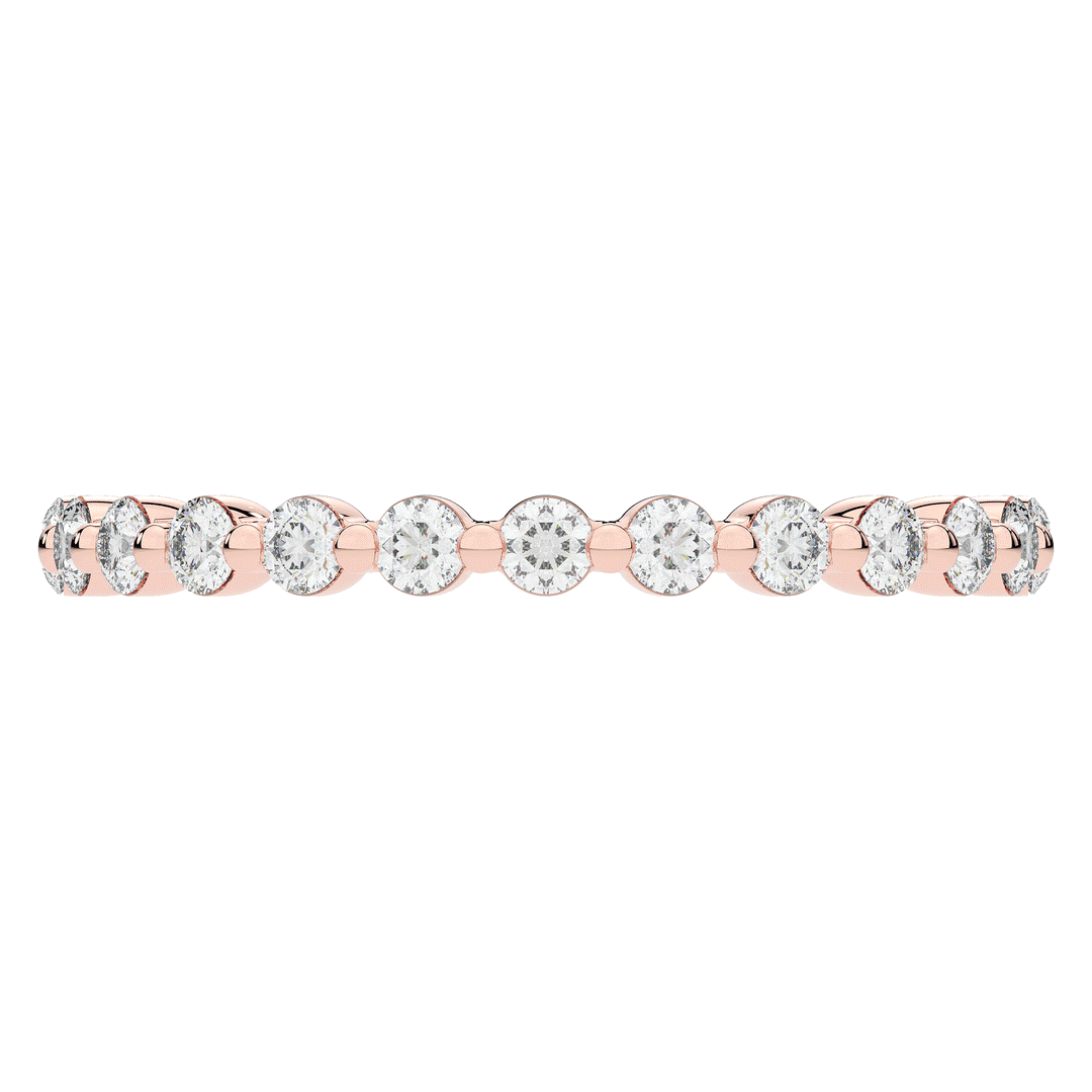 0.70CT.TW ROUND LAB DIAMOND SHARED PRONG ETERNITY WEDDING BAND - Nazarelle