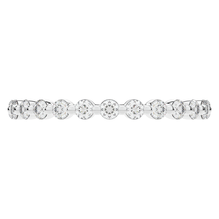 0.70CT.TW ROUND LAB DIAMOND SHARED PRONG ETERNITY WEDDING BAND - Nazarelle