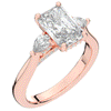 2.40CT.TW RADIANT LAB DIAMOND 3 STONE ENGAGEMENT RING - Nazarelle