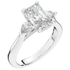 2.40CT.TW RADIANT LAB DIAMOND 3 STONE ENGAGEMENT RING - Nazarelle