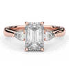 2.40CT.TW EMERALD CUT LAB DIAMOND 3 STONE ENGAGEMENT RING - Nazarelle