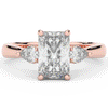 2.40CT.TW RADIANT LAB DIAMOND 3 STONE ENGAGEMENT RING - Nazarelle