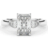 2.40CT.TW RADIANT LAB DIAMOND 3 STONE ENGAGEMENT RING - Nazarelle