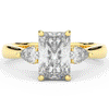 2.40CT.TW RADIANT LAB DIAMOND 3 STONE ENGAGEMENT RING - Nazarelle