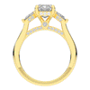 2.40CT.TW EMERALD CUT LAB DIAMOND 3 STONE ENGAGEMENT RING - Nazarelle