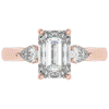 2.40CT.TW EMERALD CUT LAB DIAMOND 3 STONE ENGAGEMENT RING - Nazarelle