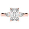 2.40CT.TW RADIANT LAB DIAMOND 3 STONE ENGAGEMENT RING - Nazarelle