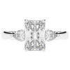 2.40CT.TW RADIANT LAB DIAMOND 3 STONE ENGAGEMENT RING - Nazarelle