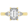 2.40CT.TW EMERALD CUT LAB DIAMOND 3 STONE ENGAGEMENT RING - Nazarelle