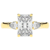 2.40CT.TW RADIANT LAB DIAMOND 3 STONE ENGAGEMENT RING - Nazarelle