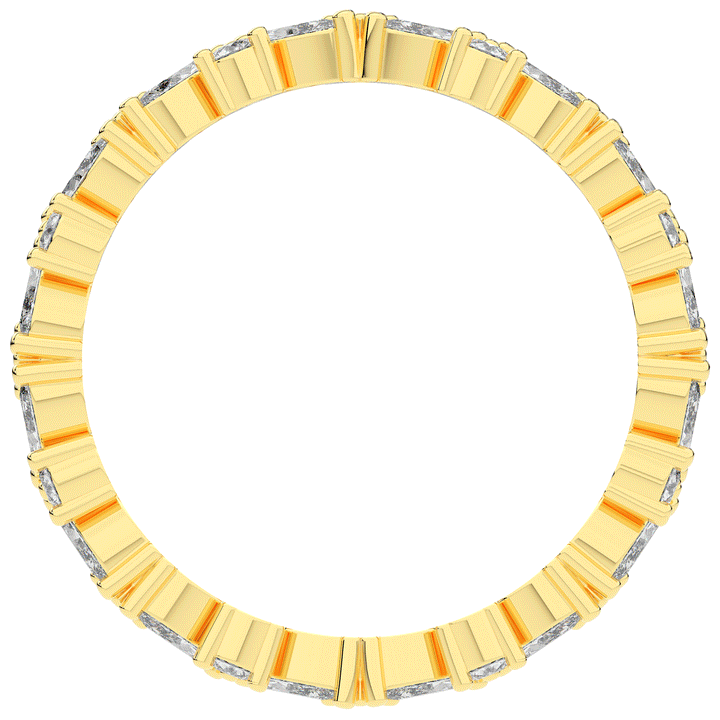 0.90CT.TW MARQUISE AND ROUND LAB DIAMOND ETERNITY WEDDING BAND - Nazarelle