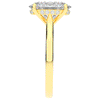 2.05CT.TW OVAL LAB DIAMOND UNDERHALO ENGAGEMENT RING - Nazarelle