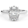 2.05CT.TW OVAL LAB DIAMOND UNDERHALO ENGAGEMENT RING - Nazarelle
