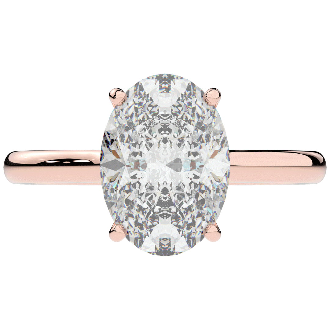 2.05CT.TW OVAL LAB DIAMOND UNDERHALO ENGAGEMENT RING - Nazarelle