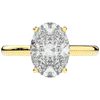 2.05CT.TW OVAL LAB DIAMOND UNDERHALO ENGAGEMENT RING - Nazarelle