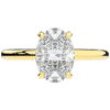 2.06CT.TW OVAL LAB DIAMOND UNDERHALO SOLIATIRE ENGAGEMENT RING - Nazarelle