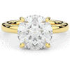 3.05CT.TW ROUND LAB DIAMOND UNDERHALO ENGAGEMENT RING - Nazarelle