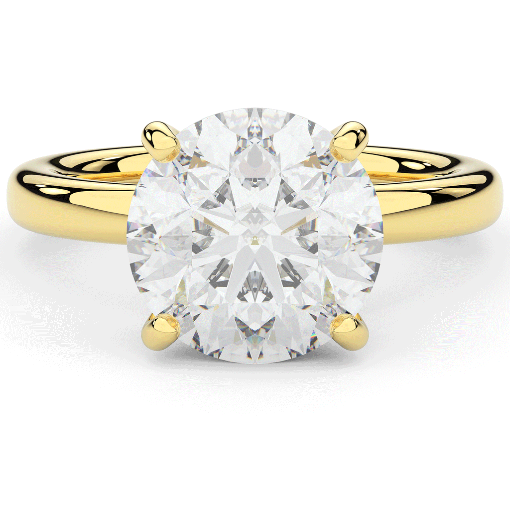 3.05CT.TW ROUND LAB DIAMOND UNDERHALO ENGAGEMENT RING - Nazarelle