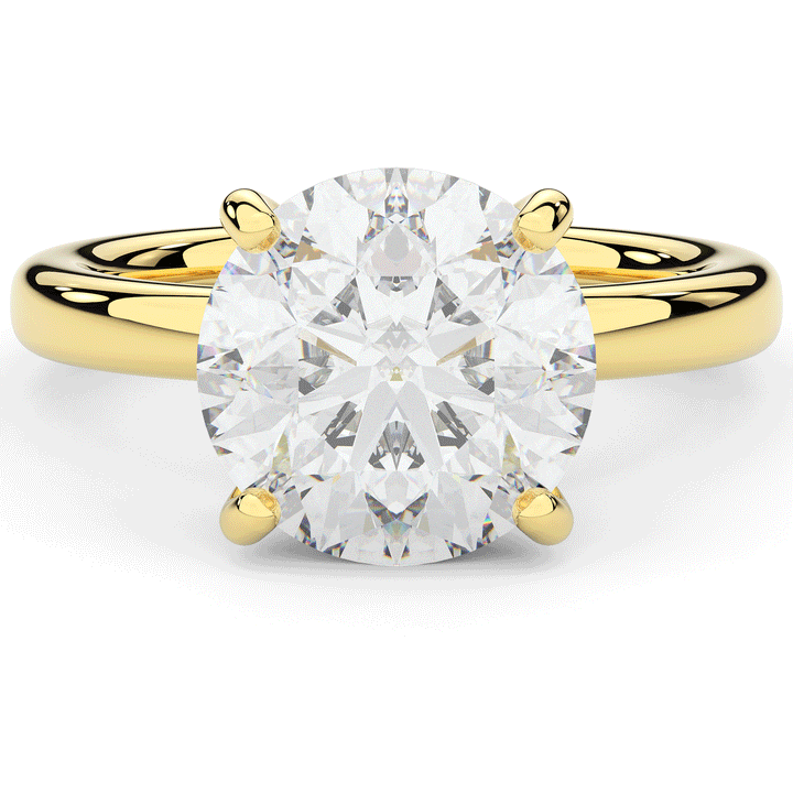 3.05CT.TW ROUND LAB DIAMOND UNDERHALO ENGAGEMENT RING - Nazarelle