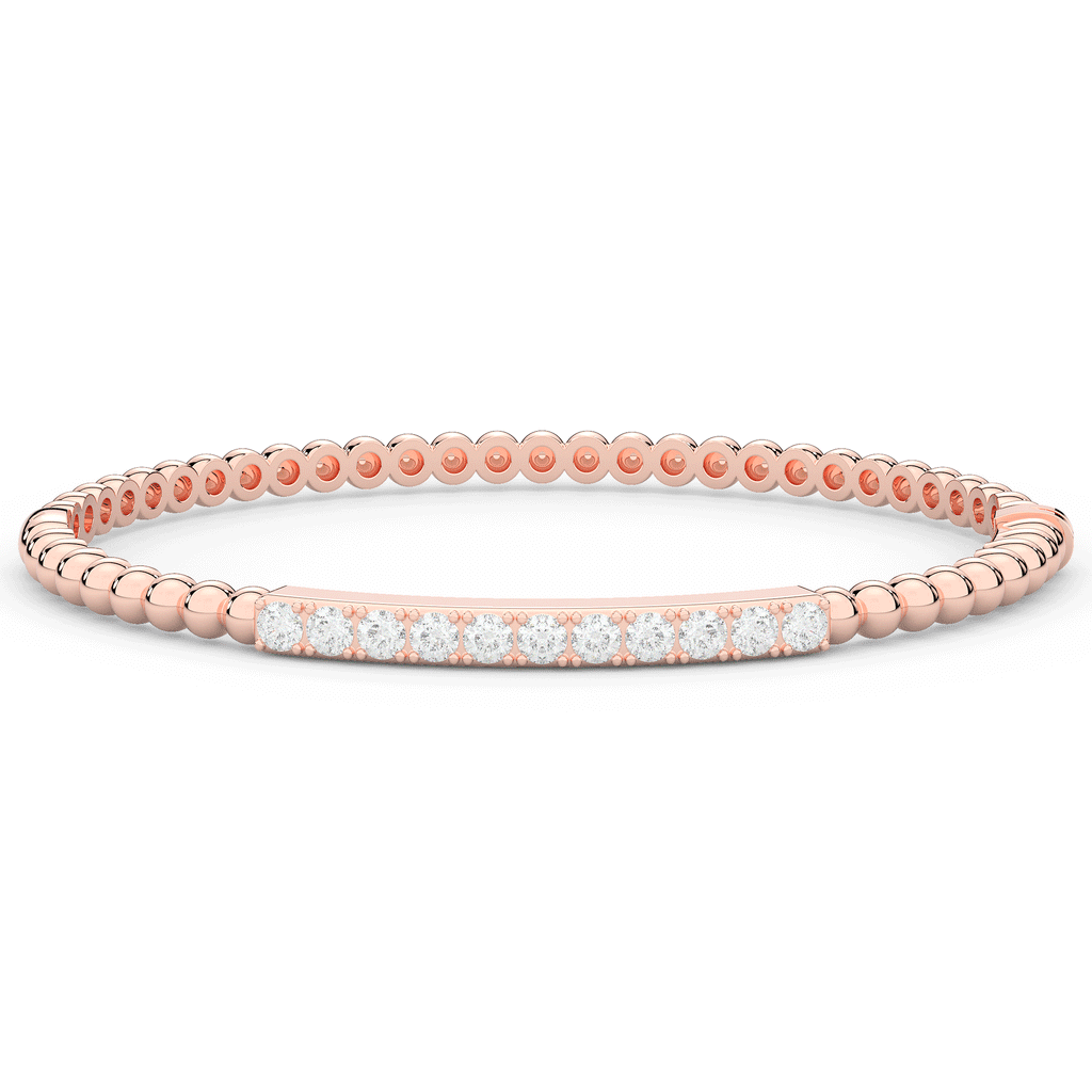 1.10CT.TW ROUND LAB DIAMOND BANGLE - Nazarelle