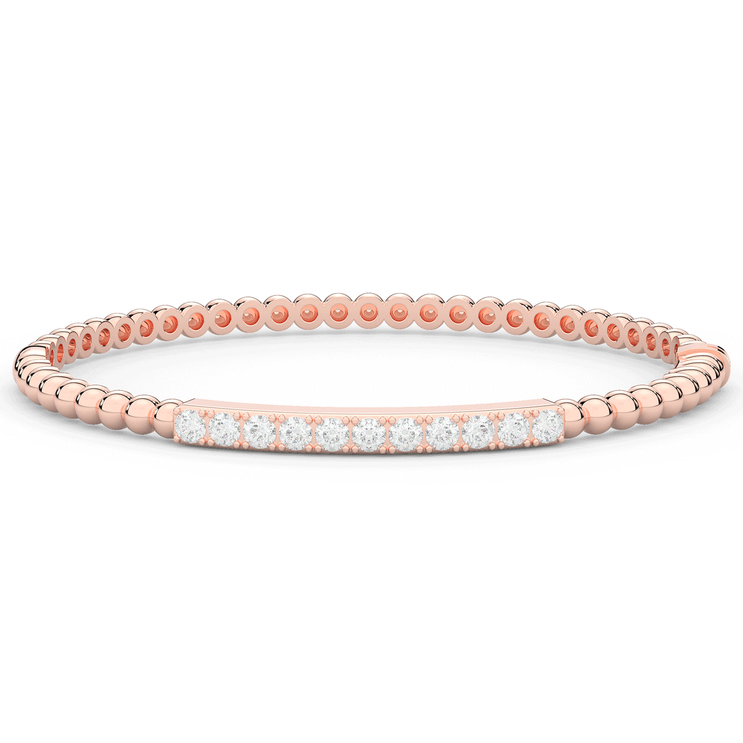 1.10CT.TW ROUND LAB DIAMOND BANGLE - Nazarelle