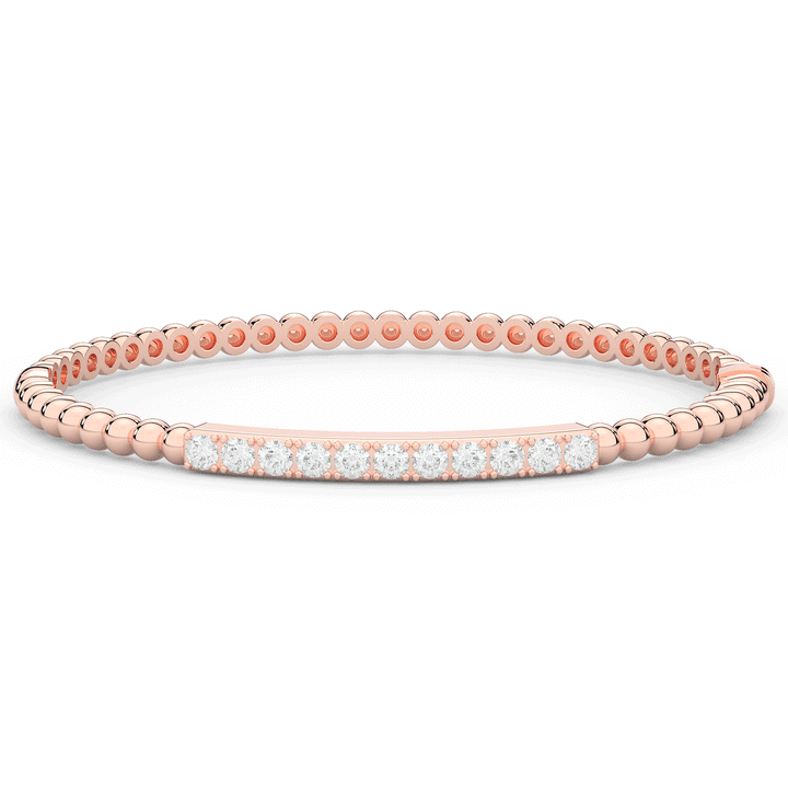 1.10CT.TW ROUND LAB DIAMOND BANGLE - Nazarelle