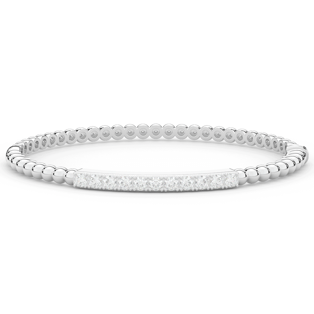 1.10CT.TW ROUND LAB DIAMOND BANGLE - Nazarelle