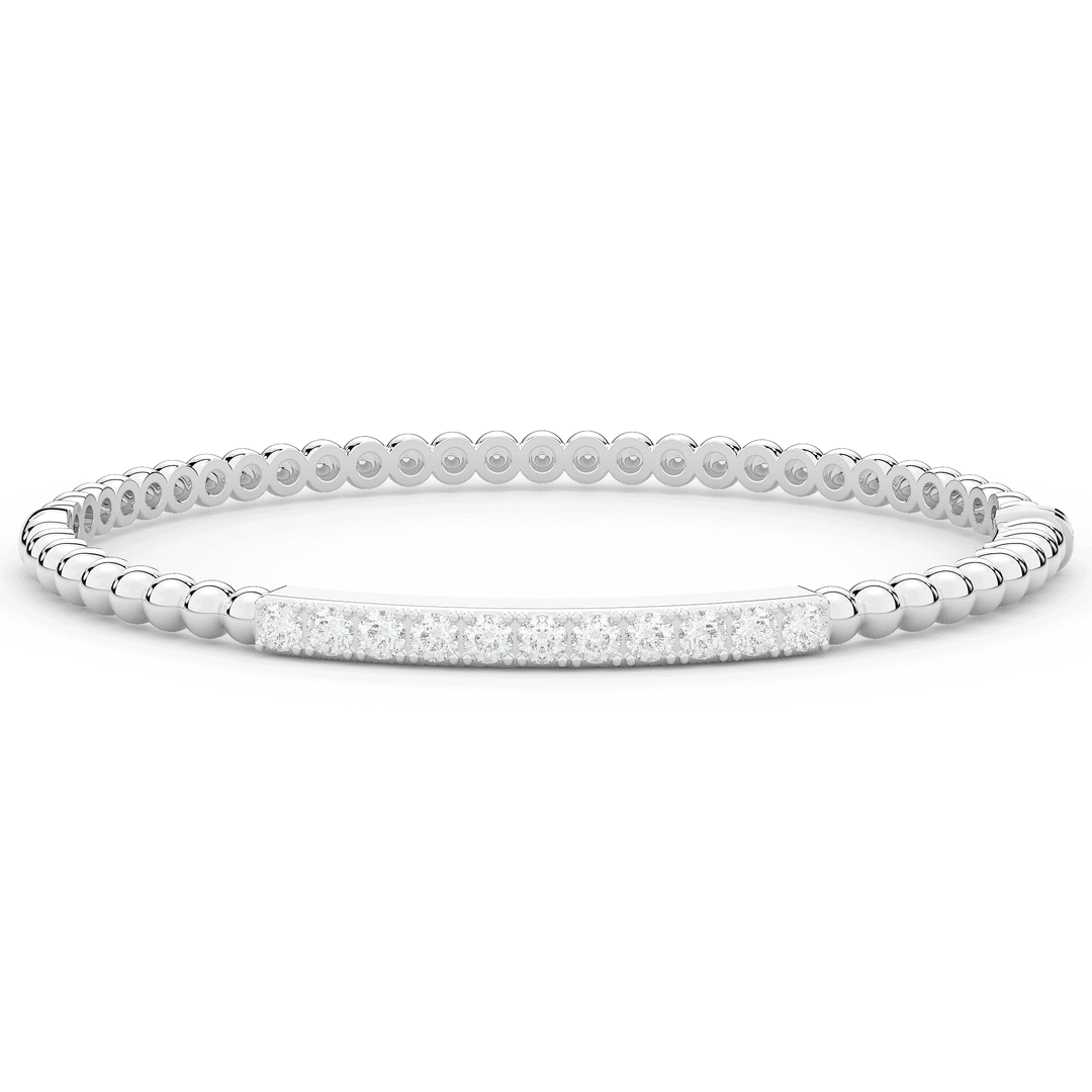 1.10CT.TW ROUND LAB DIAMOND BANGLE - Nazarelle