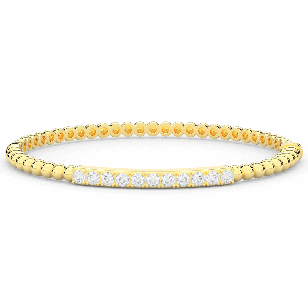 1.10CT.TW ROUND LAB DIAMOND BANGLE - Nazarelle