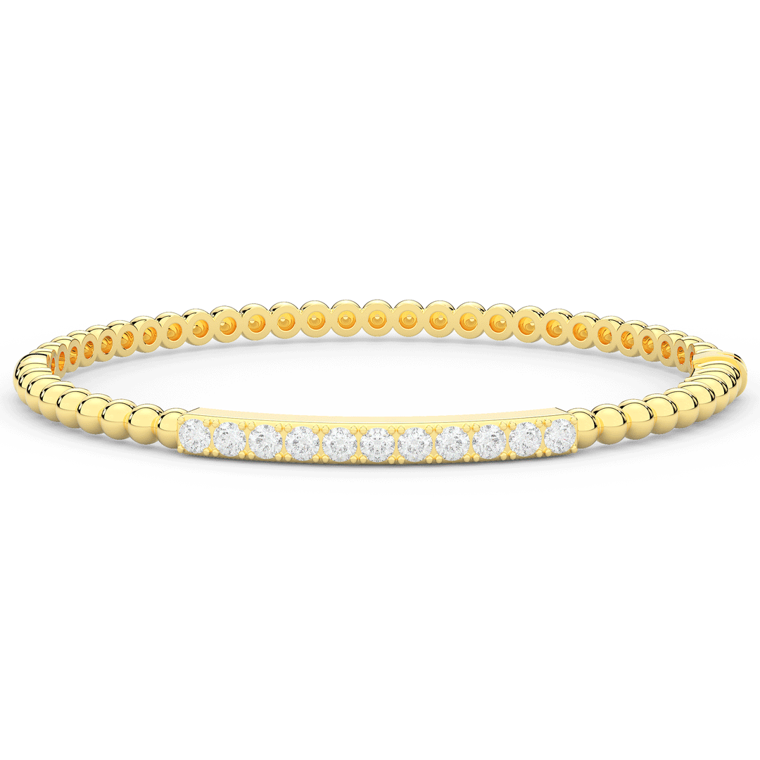 1.10CT.TW ROUND LAB DIAMOND BANGLE - Nazarelle