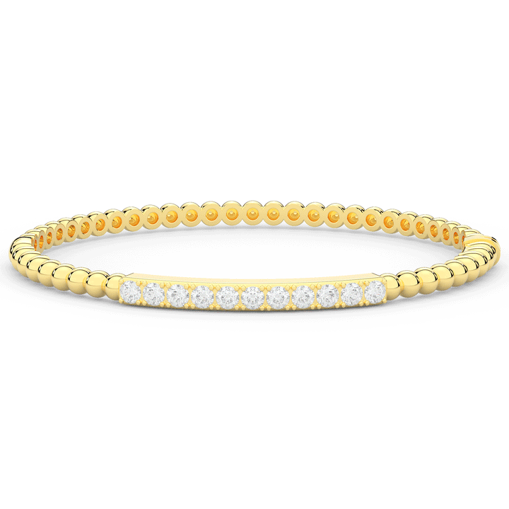 1.10CT.TW ROUND LAB DIAMOND BANGLE - Nazarelle
