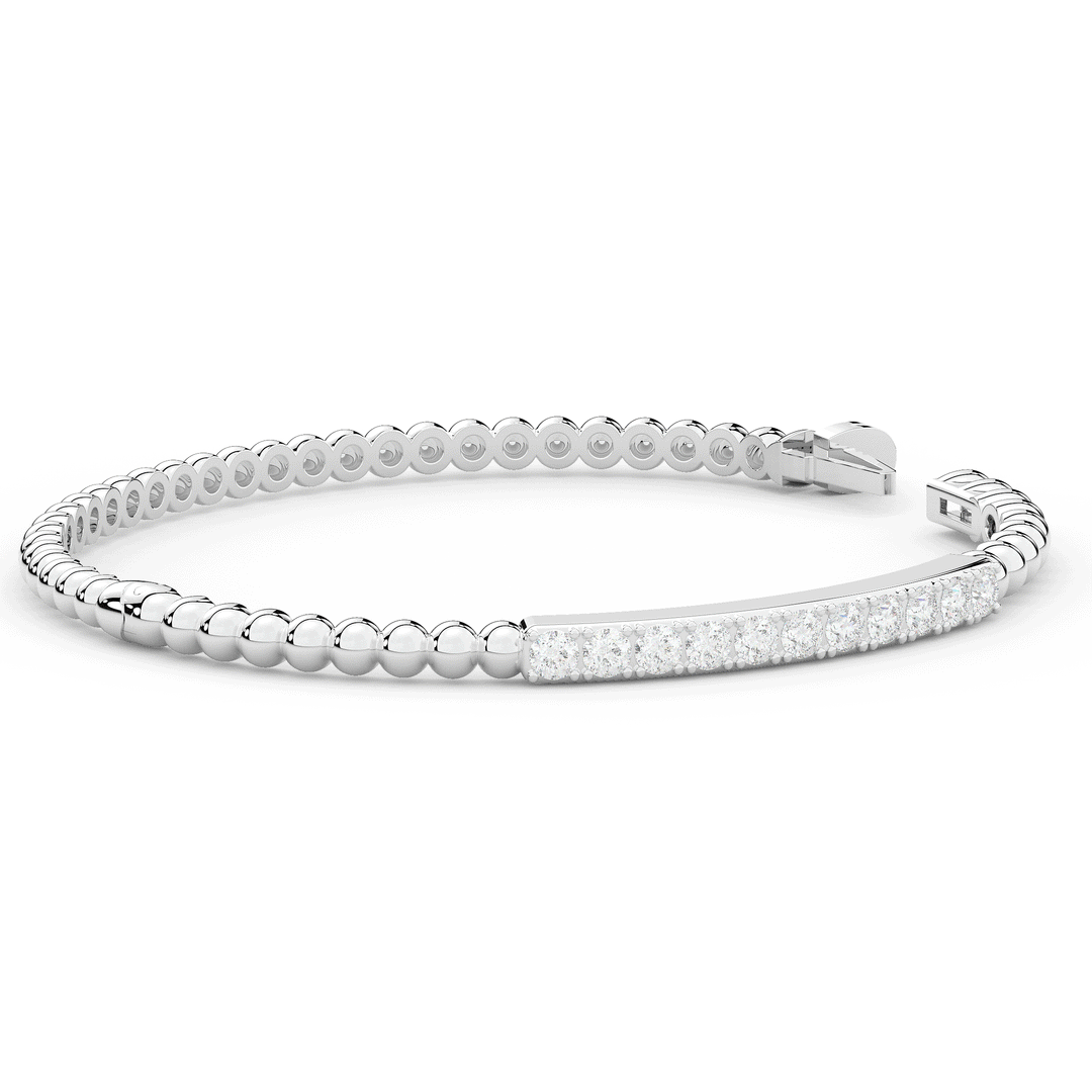 1.10CT.TW ROUND LAB DIAMOND BANGLE - Nazarelle