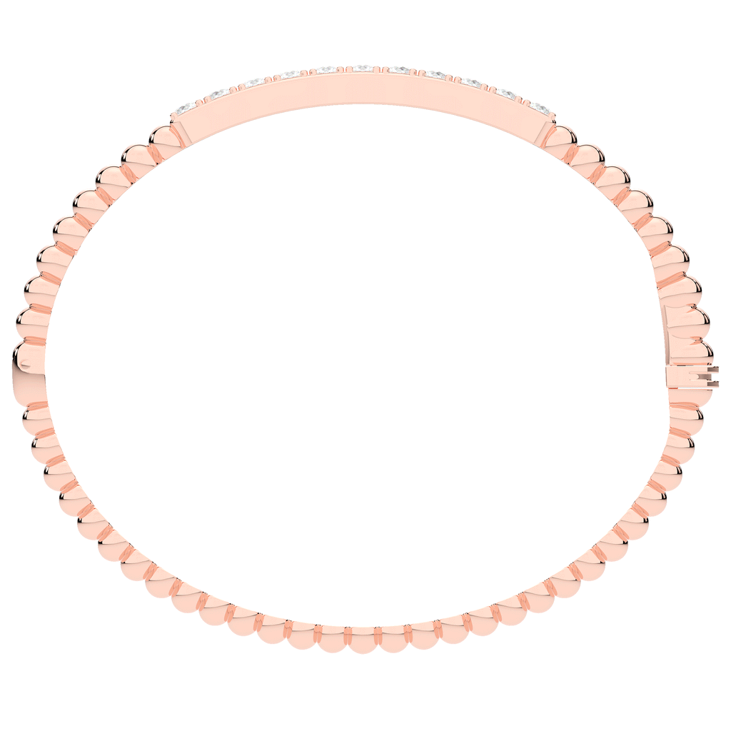 1.10CT.TW ROUND LAB DIAMOND BANGLE - Nazarelle