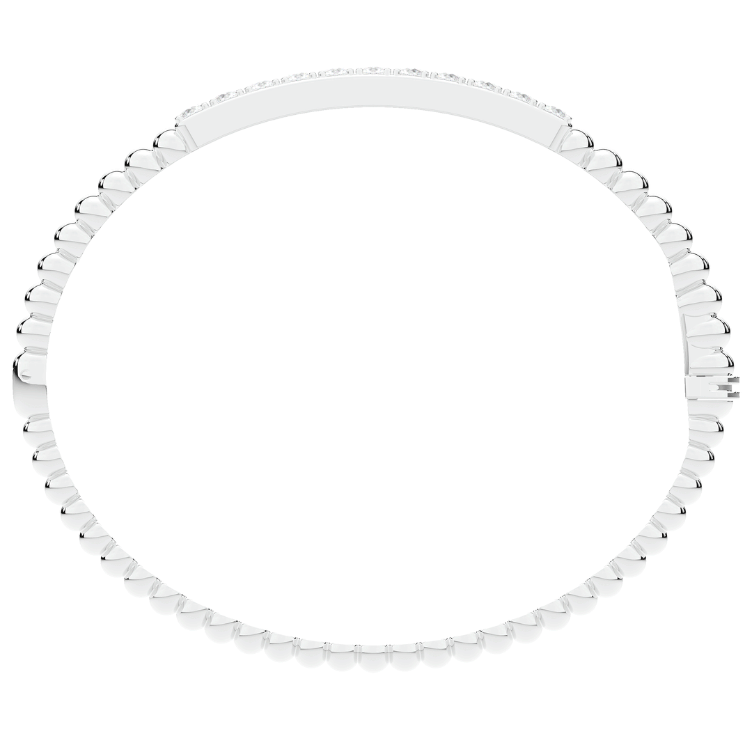 1.10CT.TW ROUND LAB DIAMOND BANGLE - Nazarelle