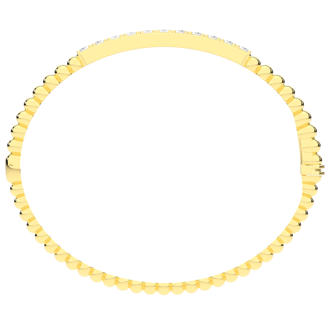 1.10CT.TW ROUND LAB DIAMOND BANGLE - Nazarelle