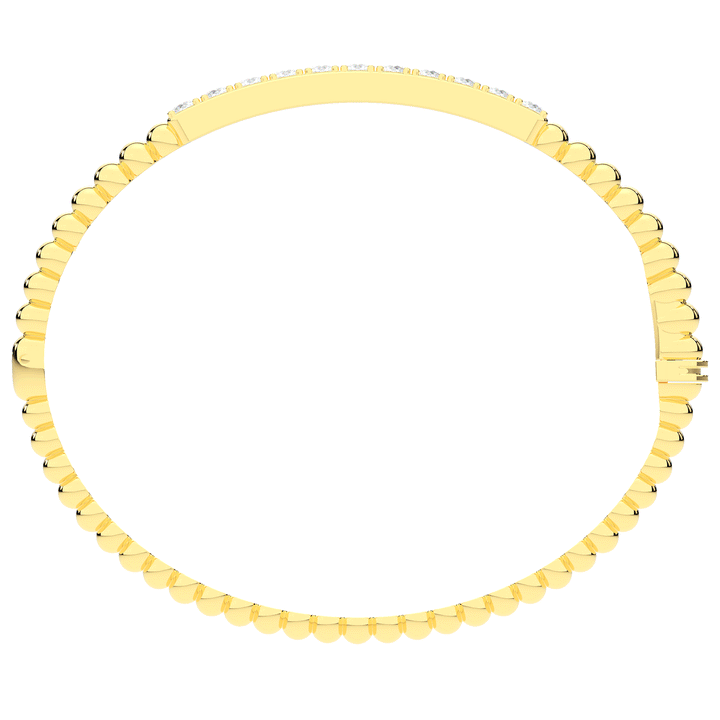 1.10CT.TW ROUND LAB DIAMOND BANGLE - Nazarelle