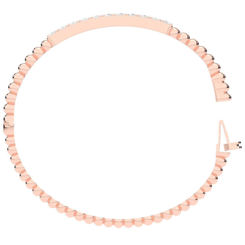 1.10CT.TW ROUND LAB DIAMOND BANGLE - Nazarelle