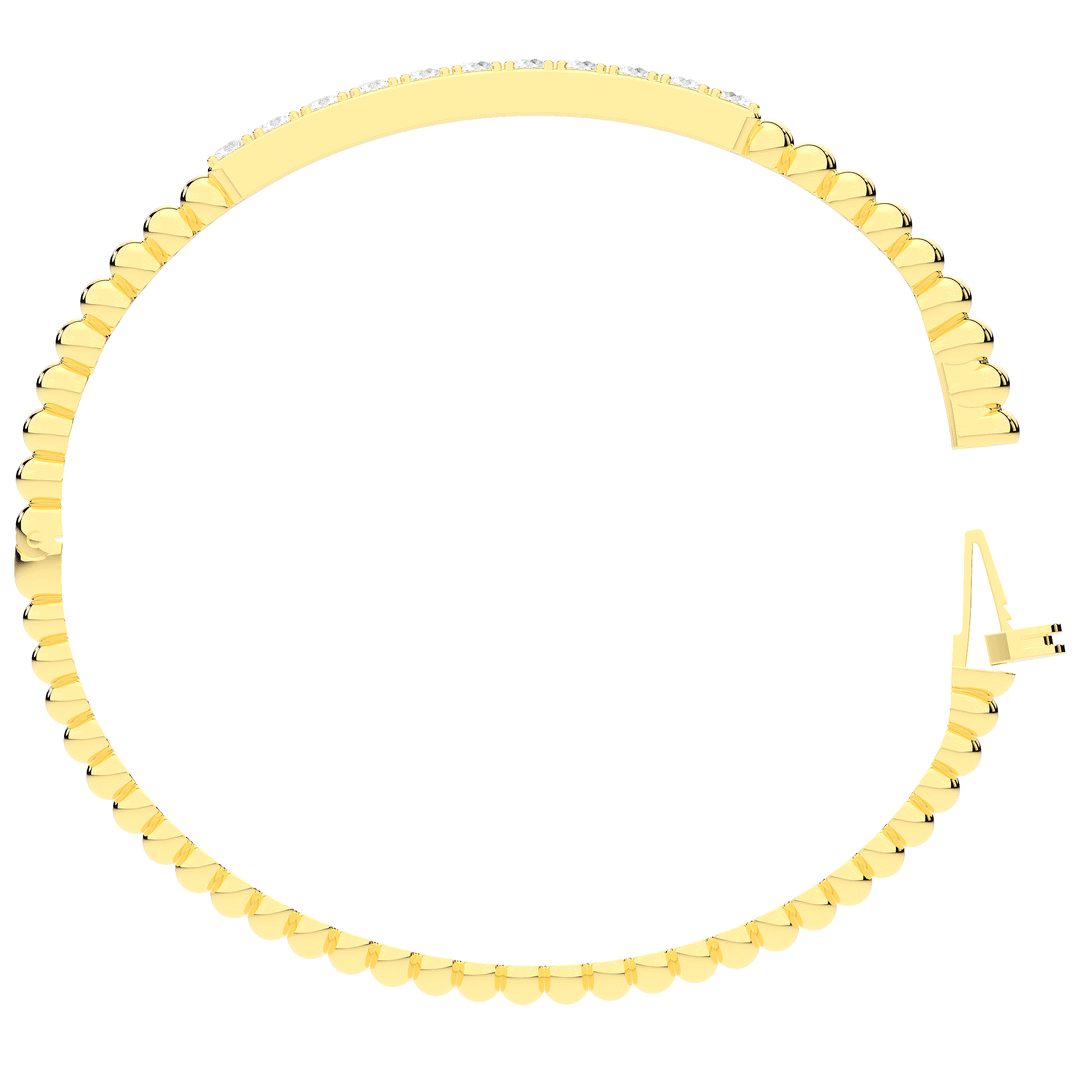 1.10CT.TW ROUND LAB DIAMOND BANGLE - Nazarelle