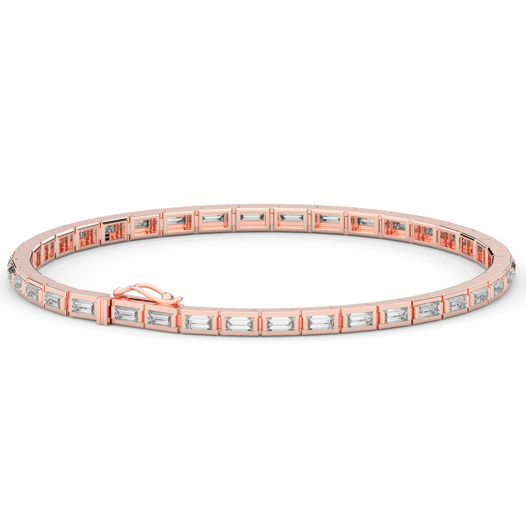 3.40CT.TW ROUND LAB DIAMOND TENNIS BRACELET - Nazarelle