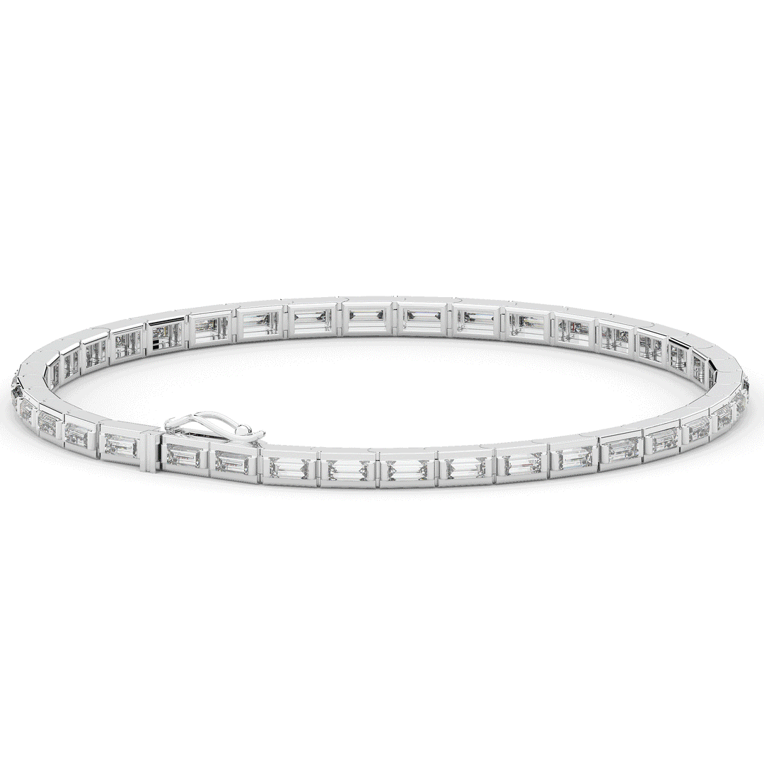 3.40CT.TW ROUND LAB DIAMOND TENNIS BRACELET - Nazarelle