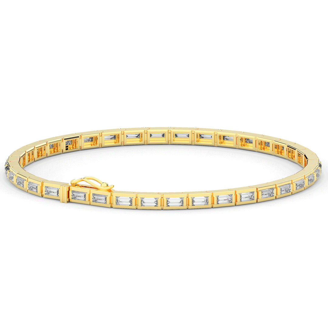 3.40CT.TW ROUND LAB DIAMOND TENNIS BRACELET - Nazarelle