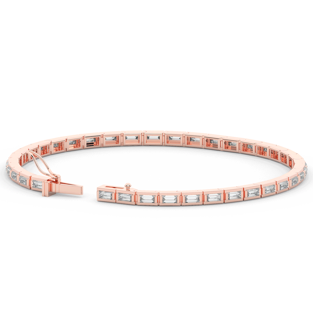 3.40CT.TW ROUND LAB DIAMOND TENNIS BRACELET - Nazarelle