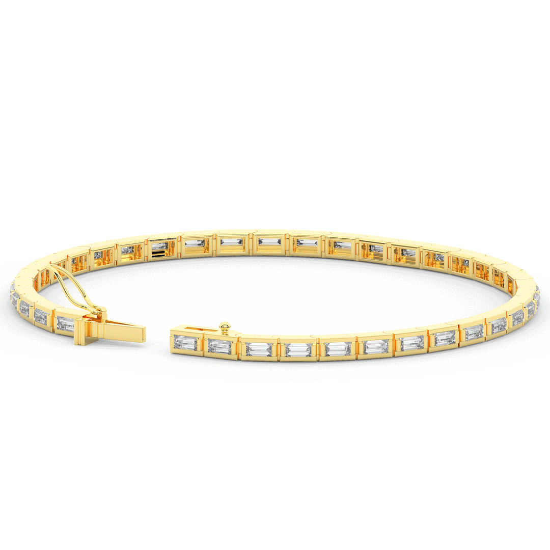3.40CT.TW ROUND LAB DIAMOND TENNIS BRACELET - Nazarelle
