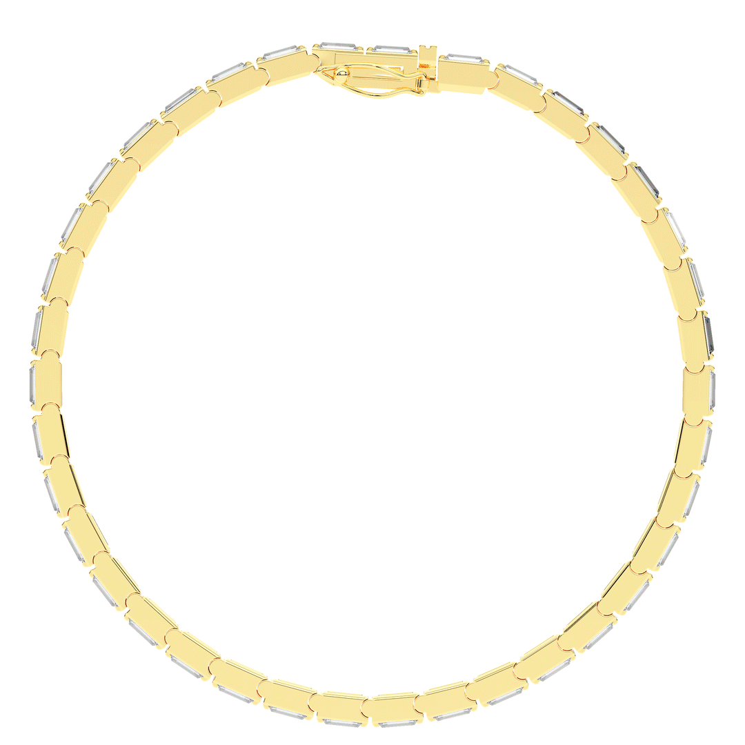 3.40CT.TW ROUND LAB DIAMOND TENNIS BRACELET - Nazarelle