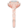 3.10CT.TW OVAL LAB DIAMOND HALO ENGAGEMENT RING - Nazarelle
