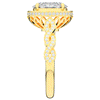 3.10CT.TW OVAL LAB DIAMOND HALO ENGAGEMENT RING - Nazarelle